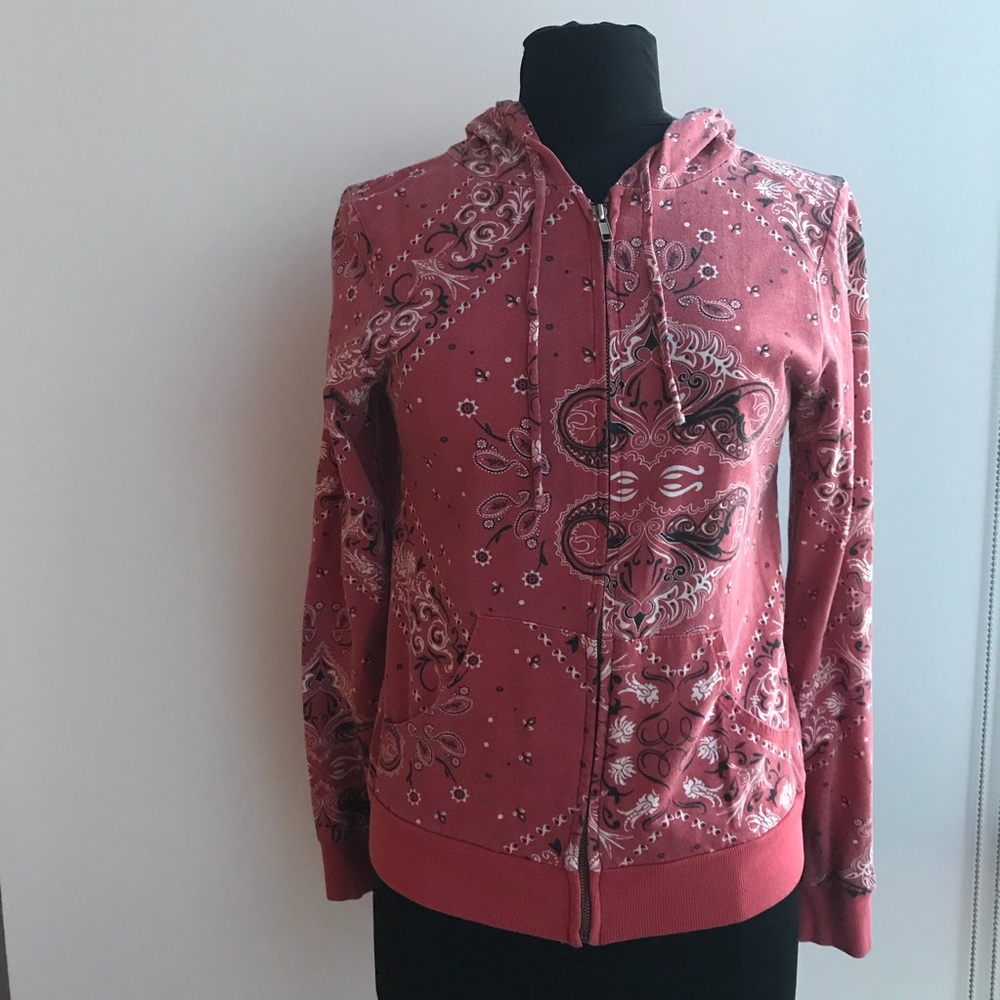 Vintage Red Bandana Hoodie